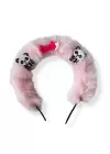 Açık Pembe Renk Panda Figürlü Peluş Taç