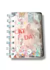 Açık Pembe Renk Pati Figürlü Cat Day Yazılı Defter