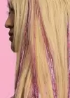 Açık Pembe Renk Simli Yan Postiş Hair Tinsel Shiny Hair (50 Cm)