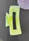 Açık Yeşil Renk Mermer Desenli Kemik Mandal Toka