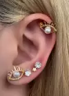 Altın Renk 6lı Karışık Figürlü Küpe Set