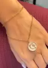 Altın Renk Ay Ve Yıldız Figürlü Taş Detaylı Çelik Şahmeran