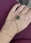 Altın Renk Ay Ve Yıldız Figürlü Taş Detaylı Çelik Şahmeran