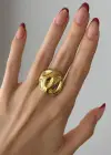 Altın Renk  Ayarlanabilir Çelik Yüzük