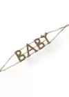 Altın Renk Baby Yazılı Taş Detaylı Tasarım Kolye