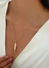 Altın Renk Balık Figürlü Çelik Kolye