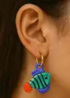 Altın Renk Balık Figürlü Küpe (Çift)