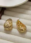 Altın Renk Bottega Çelik Küpe (Çift)