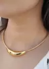 Altın Renk Çelik Choker Kolye