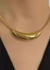 Altın Renk Çelik Choker Kolye