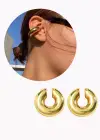 Altın Renk Çelik Ear Cuff (Çift)