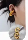 Altın Renk Çelik Ear Cuff (Çift)