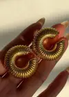 Altın Renk Çelik Ear Cuff (Çift)
