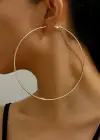 Altın Renk Çelik Halka Küpe 100Mm (Çift)