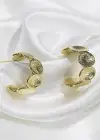 Altın Renk Çelik Halka Küpe (Çift)