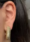 Altın Renk Çelik Halka Küpe (Çift)