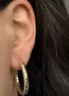 Altın Renk Çelik Halka Küpe (Çift)