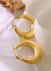 Altın Renk Çelik Halka Küpe (Çift)