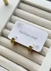 Altın Renk Çelik Halka Küpe (Çift)