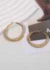 Altın Renk Çelik Halka Küpe (Çift)