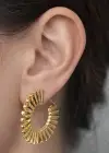 Altın Renk Çelik Halka Küpe (Çift)