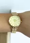 Altın Renk Çelik Kordonlu Kadın Saat