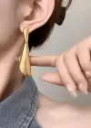 Altın Renk Çelik Küpe (Çift)