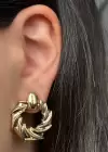 Altın Renk Çelik Küpe (Çift)