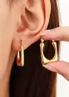 Altın Renk Çelik Küpe (Çift)