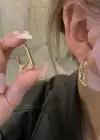 Altın Renk Çelik Küpe (Çift)