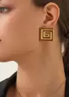 Altın Renk Çelik Küpe (Çift)