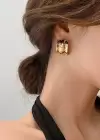 Altın Renk Çelik Küpe (Çift)