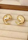 Altın Renk Çelik Küpe (Çift)