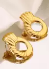 Altın Renk Çelik Küpe (Çift)