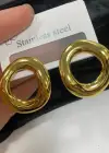 Altın Renk Çelik Küpe (Çift)
