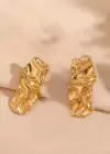 Altın Renk Çelik Küpe (Çift)