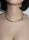 Altın Renk Çelik Xuping Choker Kolye