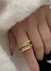 Altın Renk Çelik Yüzük