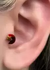 Altın Renk Cerrahi Çelik Ay Ve Yıldız Figürlü Tragus/Kıkırdak Küpe/Piercing (Tek)