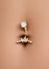 Altın Renk Cerrahi Çelik Göbek Piercing