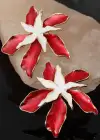 Altın Renk Çiçek Figürlü Küpe (Çift)