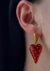 Altın Renk Çilek Figürlü Küpe (Çift)