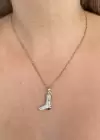 Altın Renk Çizme Figürlü Çelik Kolye