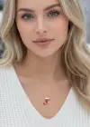 Altın Renk Çorap Figürlü Çelik Yılbaşı Kolyesi