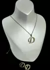 Altın Renk D Harfli Çelik Kolye Ve Küpe Set
