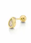 Altın Renk Damla Figürlü Cerrahi Çelik Tragus/Kıkırdak Küpe/Piercing (Tek)