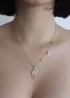 Altın Renk Dondurma Figürlü İnci Detaylı Çelik Xuping Kolye