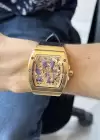 Altın Renk Ejder Figürlü Çelik Erkek Saat