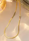 Altın Renk Erkek İtalyan Zincir Çelik Kolye (50cm)
