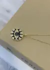 Altın Renk Göz Figürlü Taş Detaylı 14k Altın Kaplama TX Kolye